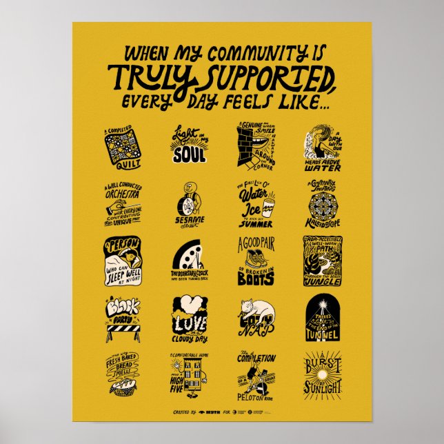 Community Support Yellow Poster (Front)