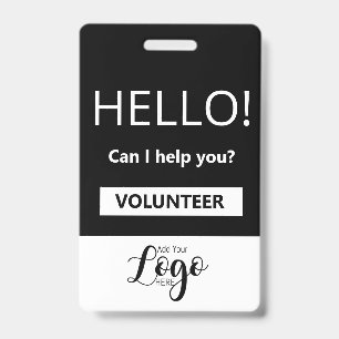 Community Volunteer Badge   Custom Name Tag