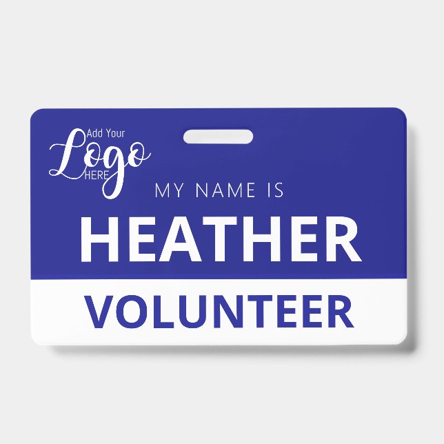 Community Volunteer Badge | Custom Name Tag (Front)