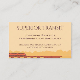 Commuter Train Crossing Bridge in Western Mountain Business Card