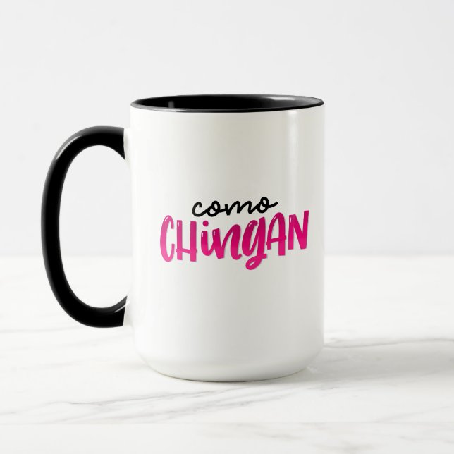 Como Chingan, hand lettered Mug (Left)