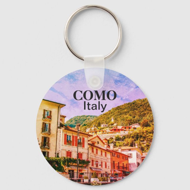 Como in Italy Souvenir Keychain (Front)