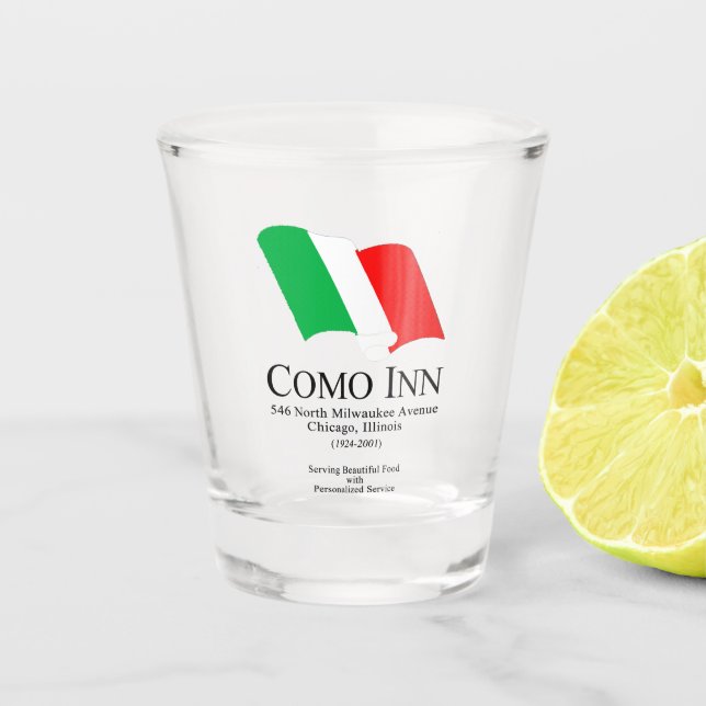 Como Inn Italian Restaurant, Chicago, IL Shot Glass (Front)