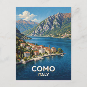 Como Italy Lake Travel Scene 🏔️ Postcard