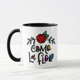 Como La Flor, Rose Illustration Mug