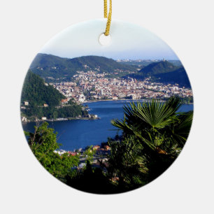 Como Lake 2 Ceramic Ornament