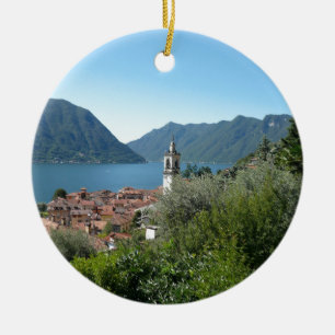 Como Lake Ceramic Ornament