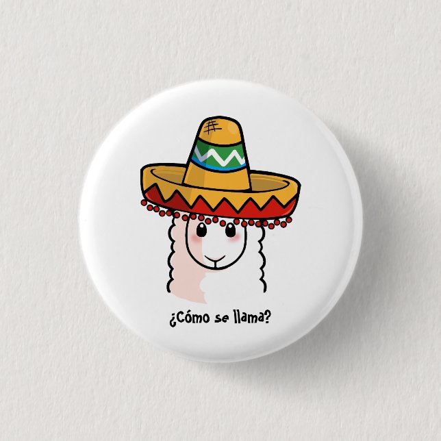 ¿Como se llama? 1 Inch Round Button (Front)