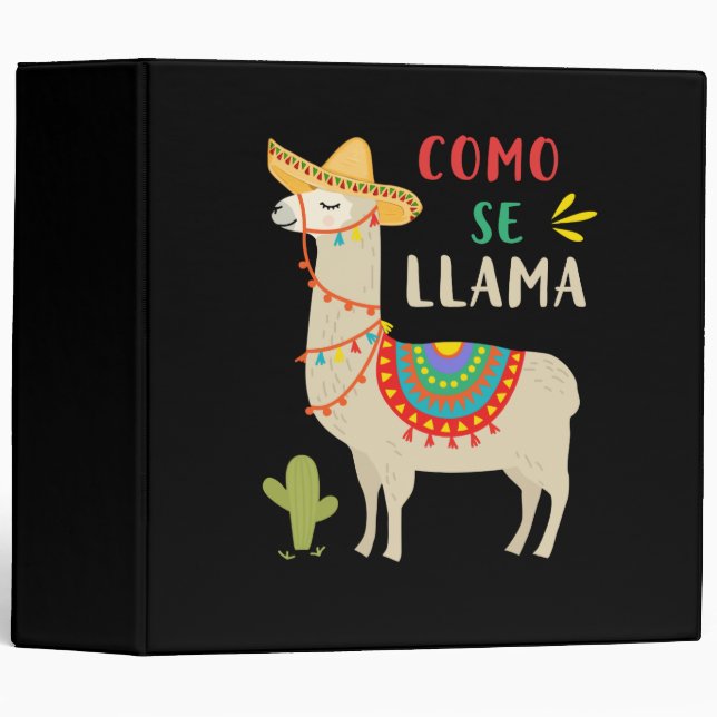 Como Se Llama Animal Funny Mexican Cinco De Mayo Binder (Front/Spine)