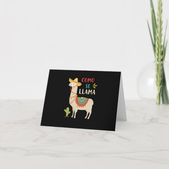 Como Se Llama Animal Funny Mexican Cinco De Mayo Card (Front)