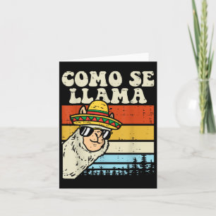 Como Se Llama Funny Cinco De Mayo Mexican Alpaca A Card