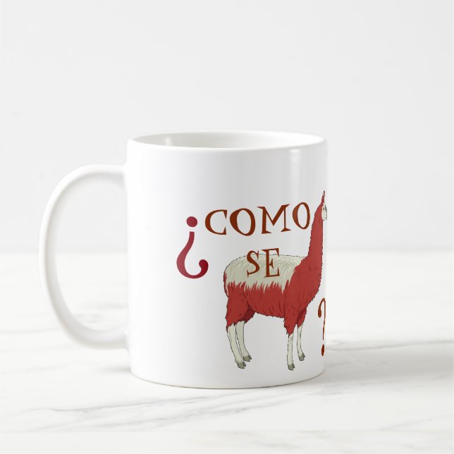 Como Se Llama Mug with Llama Image (Left)