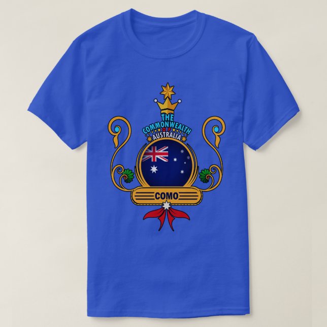 Como suburb Australian Flag Souvenir T-Shirt (Design Front)