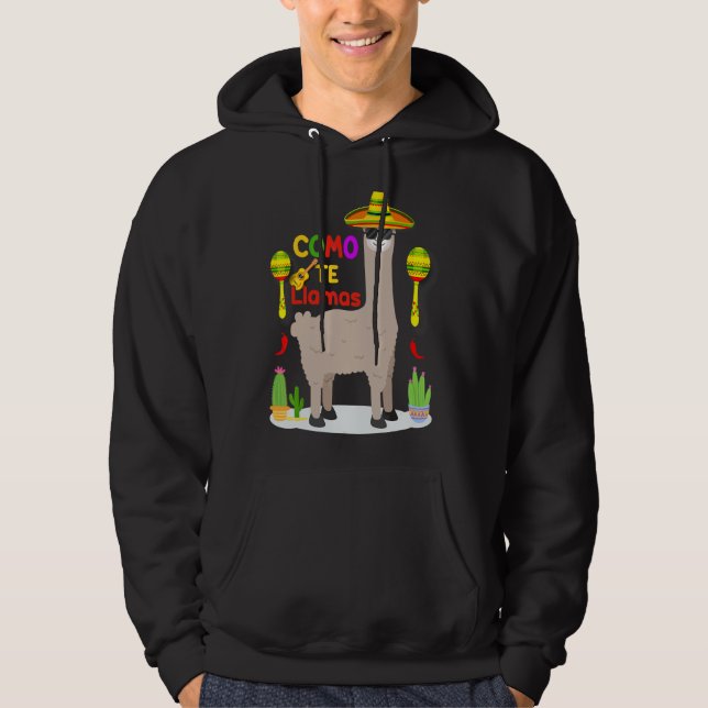 Como Te Llamas Cute Cinco De Mayo Spanish Pun  Alp Hoodie (Front)