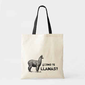 Como te llamas vintage funny tote bag