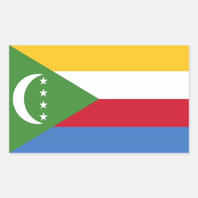 Comorian Flag, Flag of Comoros Sticker (Front)