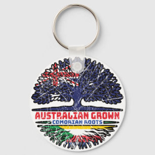 Comoros Comorian Australian Australia Tree Roots Keychain