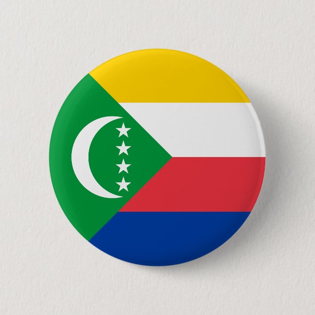 Comoros Flag 2 Inch Round Button (Front)