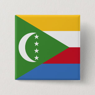 Comoros Flag 2 Inch Square Button