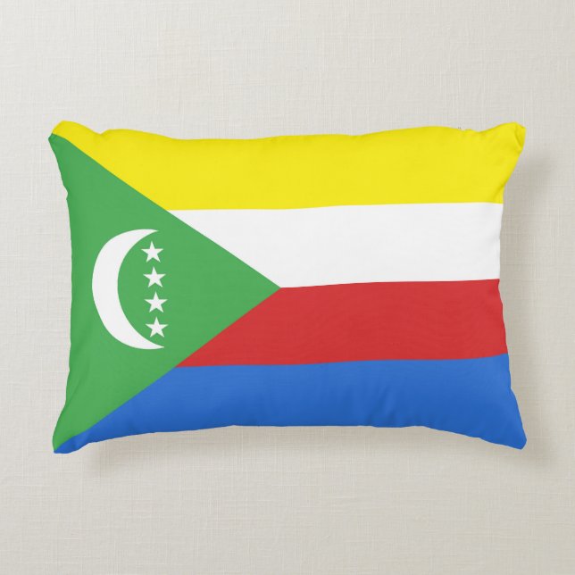 Comoros flag accent pillow (Front)