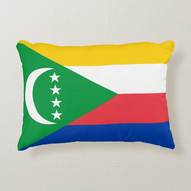 Comoros Flag Accent Pillow (Front)