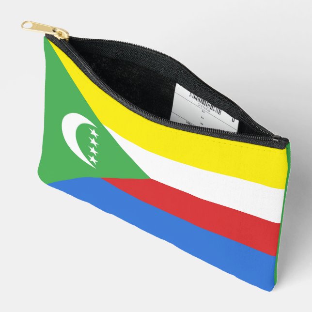 Comoros flag accessory pouch (Open)