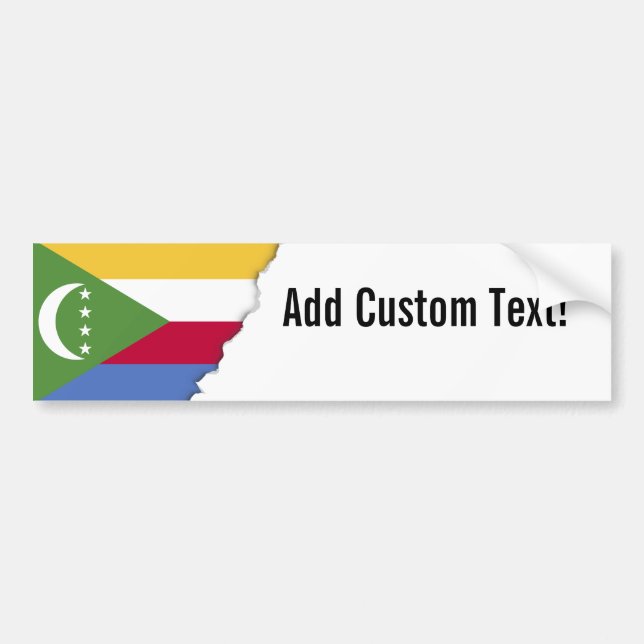 Comoros flag bumper sticker (Front)