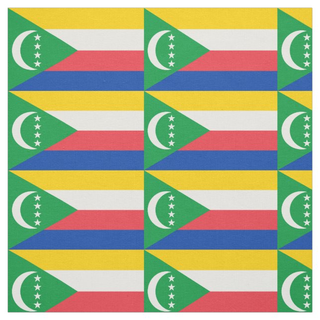 Comoros Flag Fabric (Swatch)