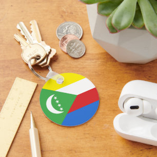 Comoros flag keychain