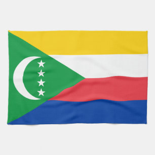 Comoros Flag Kitchen Towel