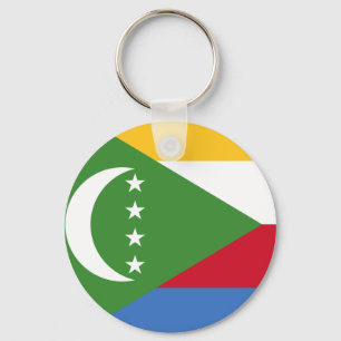 Comoros flag KM Keychain