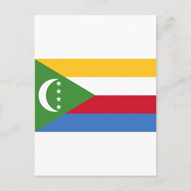 Comoros flag KM Postcard (Front)