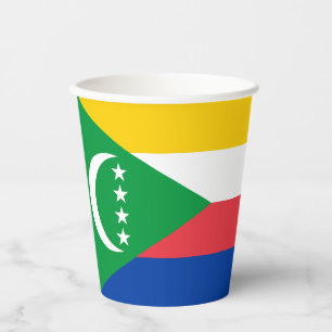 Comoros Flag Paper Cups