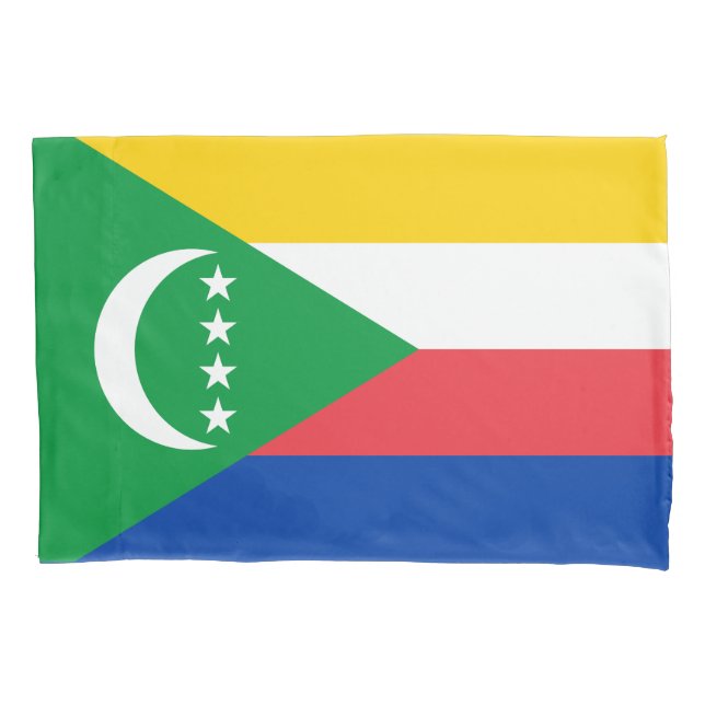 Comoros Flag Pillowcase (Front)