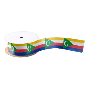 Comoros Flag Satin Ribbon