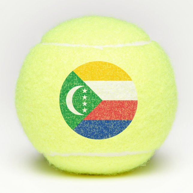 Comoros Flag Tennis Balls (Front)