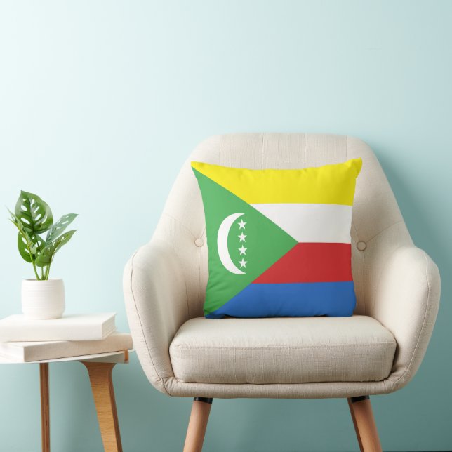 Comoros flag throw pillow (Chair)