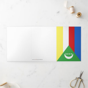 Comoros flag Tri-Fold card