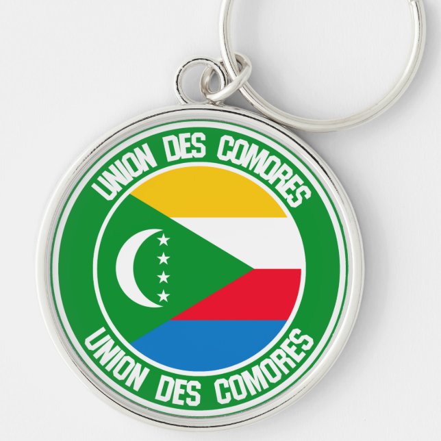 Comoros Round Emblem Keychain (Front)