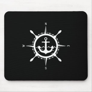 Comp Anchor Maritime Design With Comp Captain Sail Mouse Pad