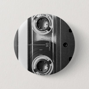 Compact Cassette Tape 2 Inch Round Button