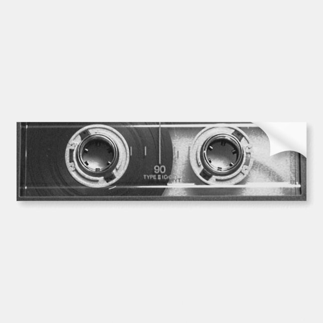 Compact Cassette Tape Bumper Sticker (Front)