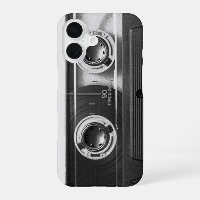 Compact Cassette Tape iPhone 16 Case (Back)