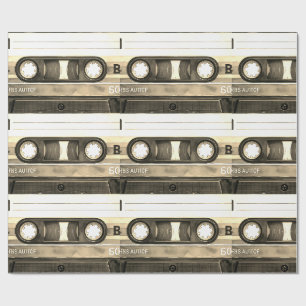 Compact Cassette Tape Old Retro Vintage Wrapping Paper