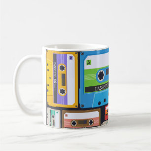 Compact Cassettes Abstract Composition Coffee Mug