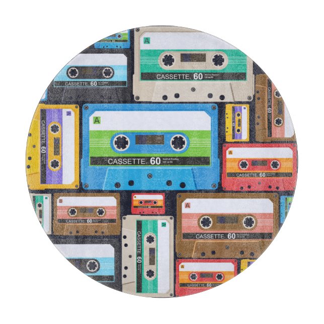 Compact Cassettes Abstract Composition Cutting Board (Front)
