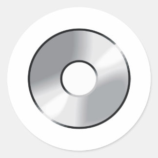 compact disc cd classic round sticker