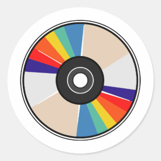 Compact Disc Classic Round Sticker