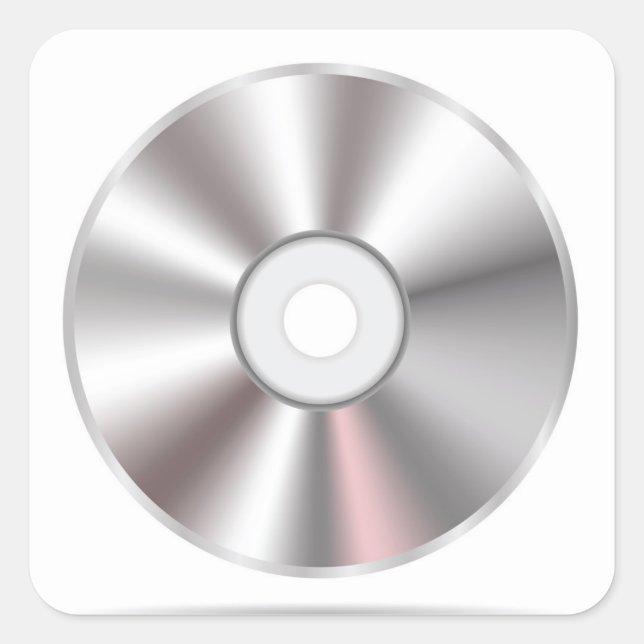 compact disc square sticker (Front)