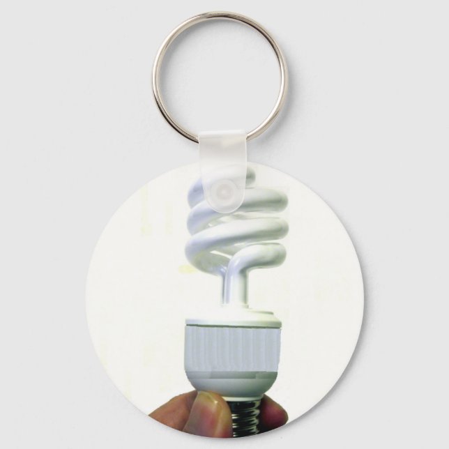 Compact Fluorescent bulb Keychain (Front)